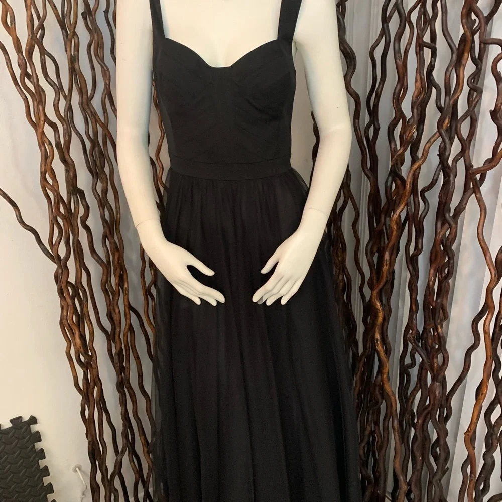 New Aidan Mattox Gorgeous Black Tie Dress - Picture 4 of 11
